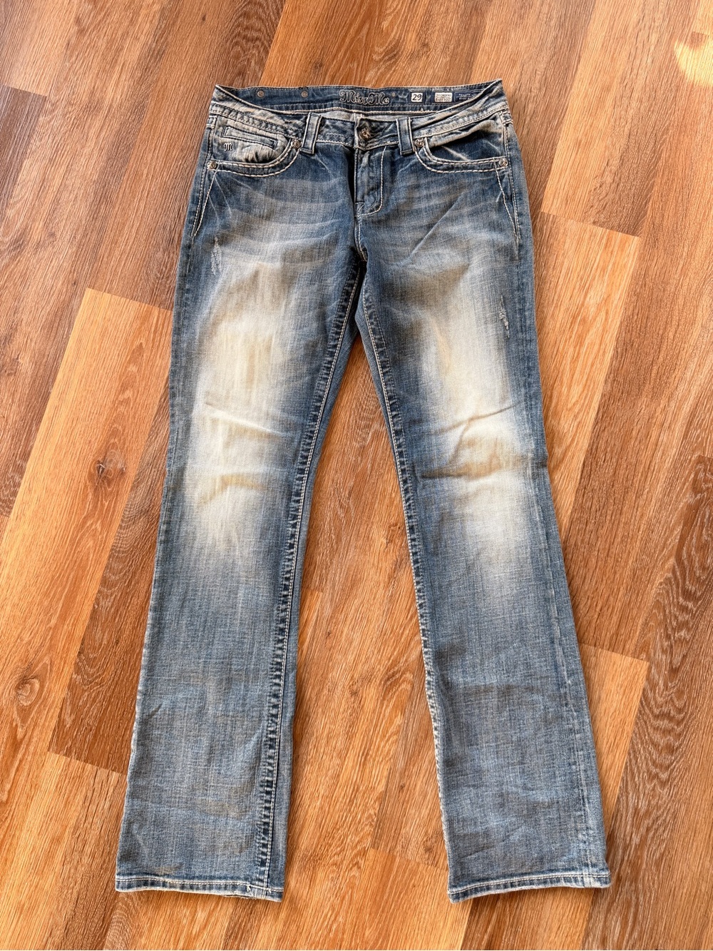 Miss Me Women's Boot Cut Jeans in Washed Blue